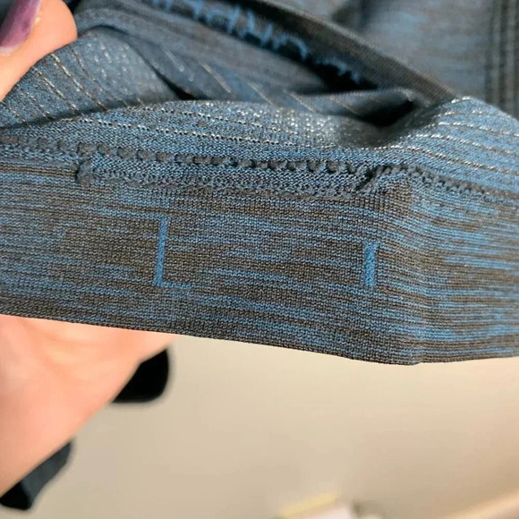 Lululemon Metal Vent Tech 1/2 Zip Pullover Mens Large Blue Long Sleeve - Picture 8 of 11